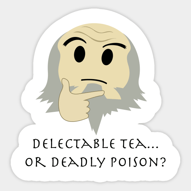 Uncle Iroh Thinking Emoji "Delectable Tea or Deadly Poison?" Sticker by Prince_Tumi_1